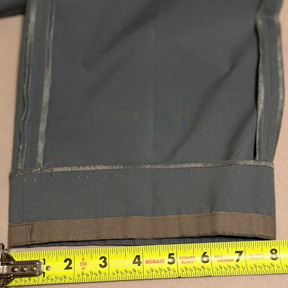 PRADA 2017 teal blue polyester blend one back pocket trousers pants 
S 52 - Picture 13 of 16